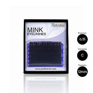 Cílios Alongamento Mink Premium 6 Linhas 0,15 C 12mm