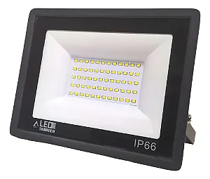 PROJETOR LED PRETO 100W 6500K TRIANGULO