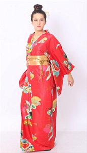 Kimono Longo Hanabi Vermelho