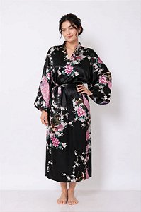 Robe Médio Preto Pavão