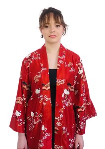 Kimono Feminino, Estampa Flamingo, Luxo, Algodão, Delicado