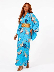 KIMONO LONGO AZUL CLARO TSURU