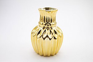 Vaso Decorativo TVSO-83 Dourado Porcelana 11,5 cm