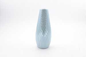 Vaso Line Holográfico Azul Cerâmica 18 cm