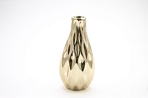 Vaso Decorativo Dourado Porcelana 11 cm