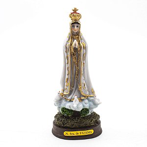 Imagem Nossa Senhora de Fatima 2 Resina 15 cm