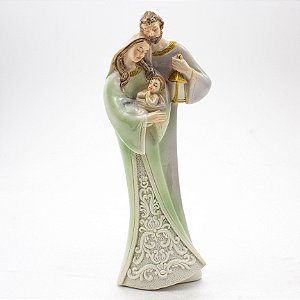 Imagem Sagrada Família Importada Resina 18 cm