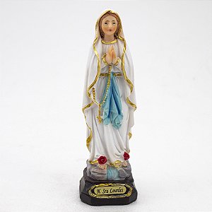 Imagem Nossa Senhora de Lourdes Importada Resina 13 cm