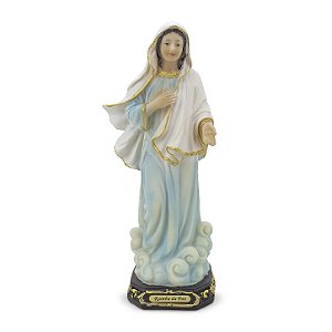 Imagem Nossa Senhora Rainha da Paz Importada Resina 21 cm