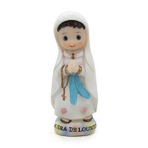 Imagem Nossa Senhora de Lourdes Infantil Importada Resina 8 cm