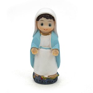 Imagem Nossa Senhora das Graças Infantil Importada Resina 8 cm