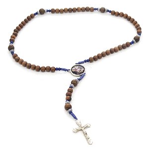 Terço Madeira Cor Canela Cordao 8 mm PN 10mm São Miguel