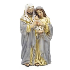 Imagem Sagrada Familia Importada Resina 13 cm