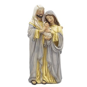 Imagem Sagrada Familia Importada Resina 21 cm