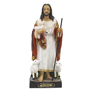 Imagem Jesus Bom Pastor Importada Resina 20 cm