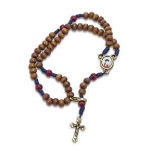 Pulseira Terço Carlo Acutis Madeira 4 mm