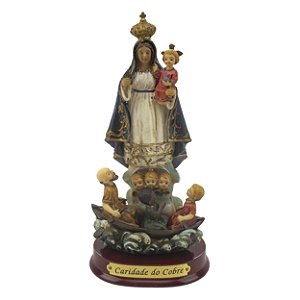 Imagem Nossa Senhora da Caridade do Cobre Importada Di Angelo Resina 15 cm