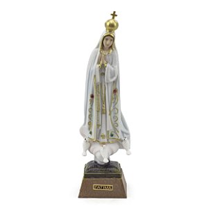 Imagem Nossa Senhora de Fatima de Portugal Importada Resina 19 cm