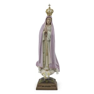 Imagem Nossa Senhora de Fatima de Portugual Higroscopica Importada Resina 39 cm
