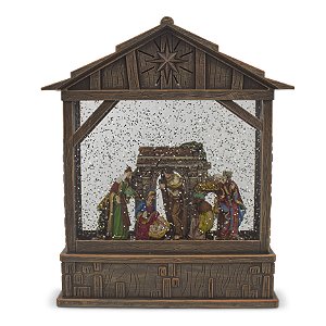 Lanterna de Mesa Casinha Musical Importada Resina 25 cm