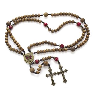 Terço do Casal Madeira 8 mm