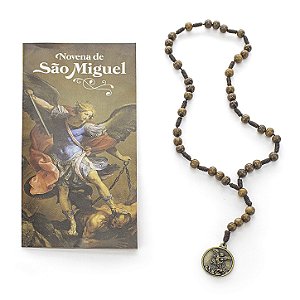 Terço Novena de São Miguel Arcanjo Madeira 6mm