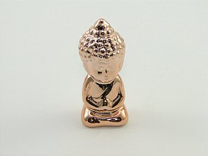 Estátua Mini Buda Meditando cor Bronze Porcelana 7 cm