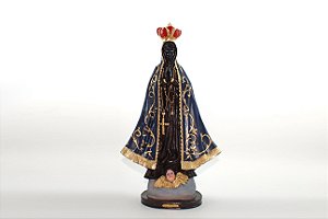 Imagem Nossa Senhora Aparecida Coroa Vermelha Resina 45 cm