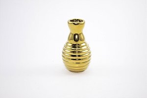 Mini Vaso Bomb Dourado Cerâmica 8 cm