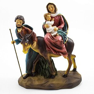 Imagem Nossa Senhora do Desterro com Bebê Importada Resina 20 cm