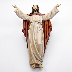 Imagem Jesus Ressuscitado Parede Importado Resina 29 cm