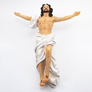 Imagem Jesus Ressuscitado Parede Importado Resina 30 cm