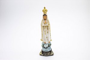 Imagem Nossa Senhora de Fatima Importada Di Angelo Resina 14 cm