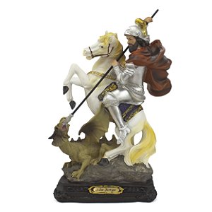 Imagem São Jorge Importada Resina 30 cm