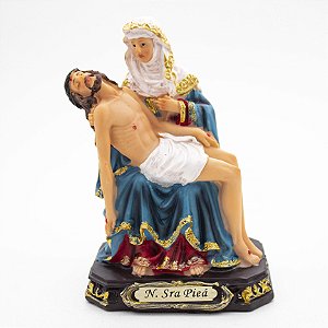 Imagem Nossa Senhora Pietá Importada Resina 14 cm