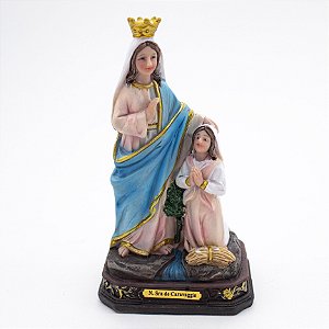 Imagem Nossa Senhora do Caravaggio Importada Resina 13 cm