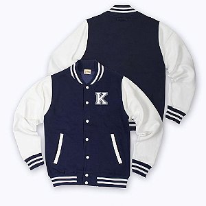 Jaqueta College Americana Infantil Kids Letra K Bordada - Várias Cores