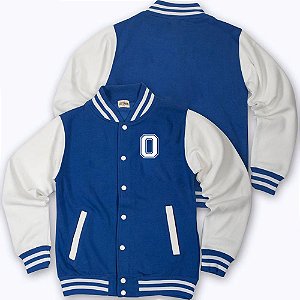 Jaqueta College Americana Infantil Kids Letra O Bordada - Várias Cores