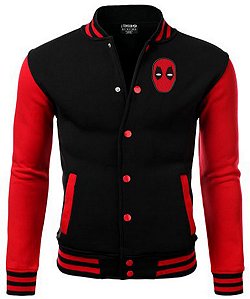 Jaqueta College Americana DeadPool, Bordada - Unissex
