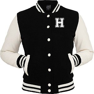 Jaqueta College Americana Letra H Bordada, Unissex