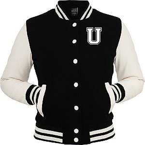 Jaqueta College Americana Letra U Bordada, Unissex