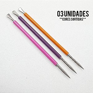 Espátula mista de inox com silicone (03 UNID.)