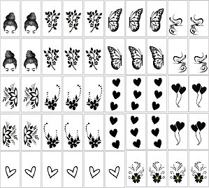 Cartela de Películas para unhas R20