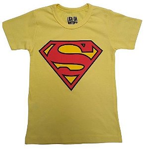 Camiseta Infantil Menino Liga da Justiça Superman - 4248 - Amarelo