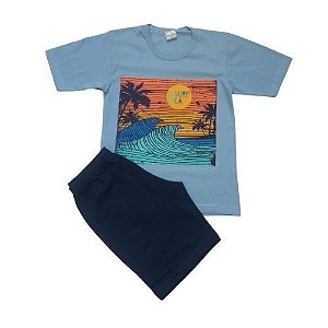 Conjunto Juvenil Menino  Surf Azul - Pequetitos