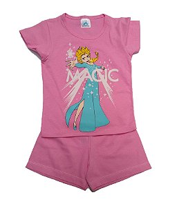 Pijama Infantil Frozen - Walt Disney - Rosa