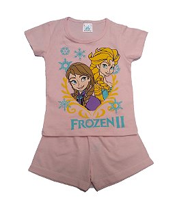 Pijama Infantil Frozen - Walt Disney - Rosa