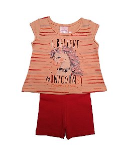 Conjunto Bebê Menina I Belleve In Unicorns - Kely&Kety