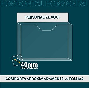 Display de Parede Bolsa A4 Topo Personalizável - 40mm