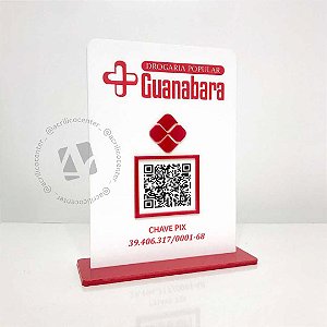 Placa Pix 1 Qr Code - Modelo Premium